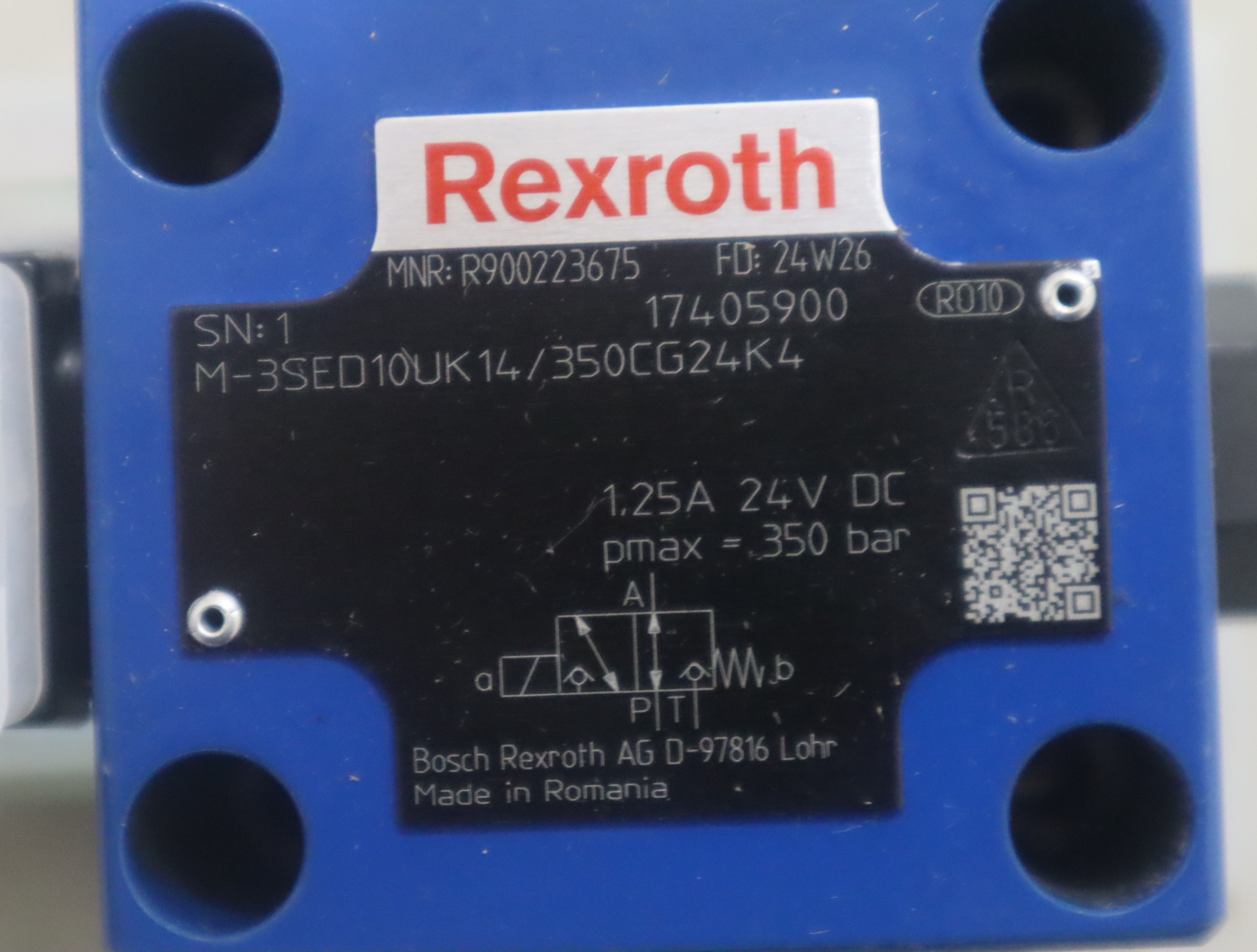 M-3SED10UK1X/350CG24K4 R900223675 德国力士乐REXROTH电磁球阀