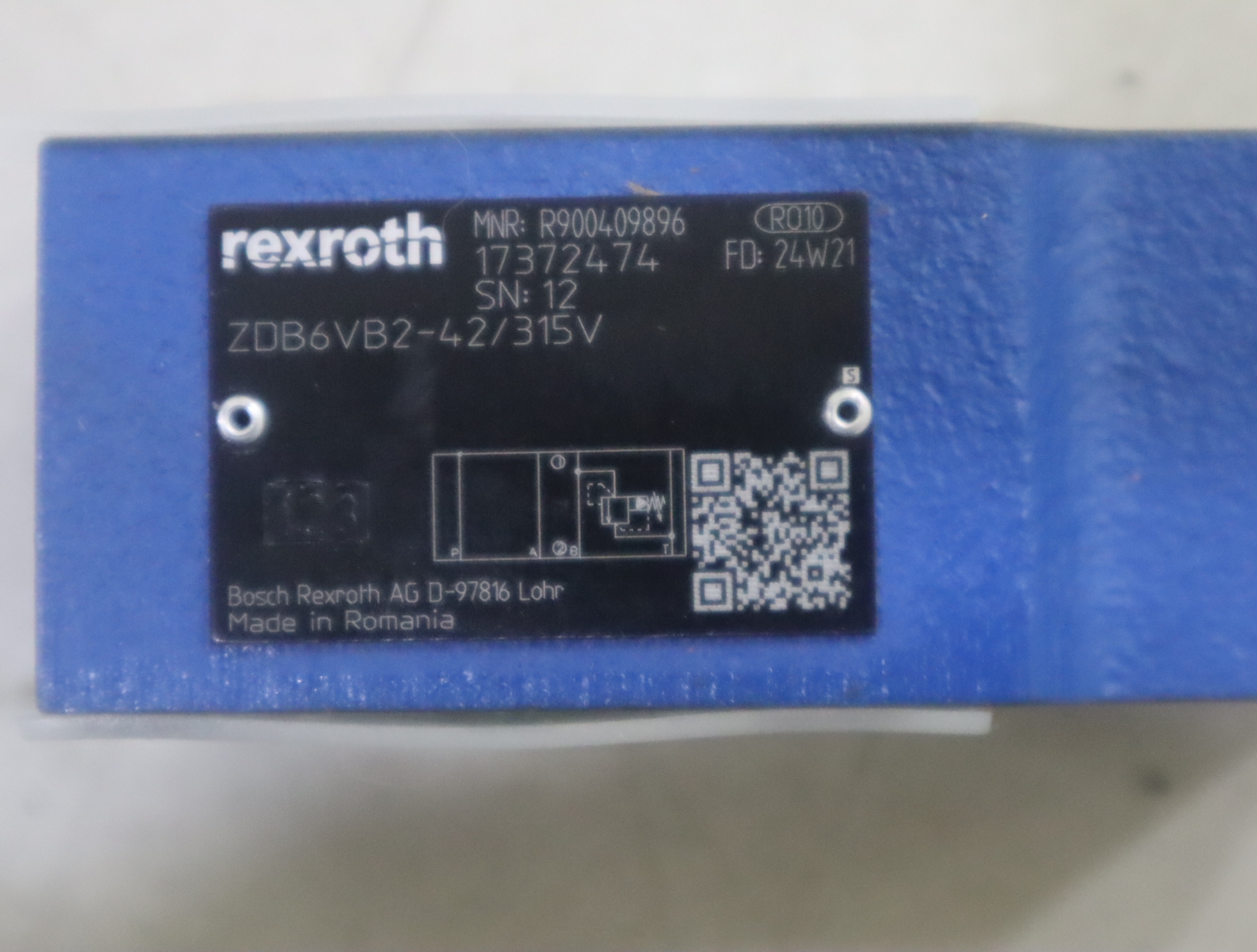 ZDB6VB2-42/315V R900409896 ZDB6VB2-4X/315V 力士乐REXROTH阀