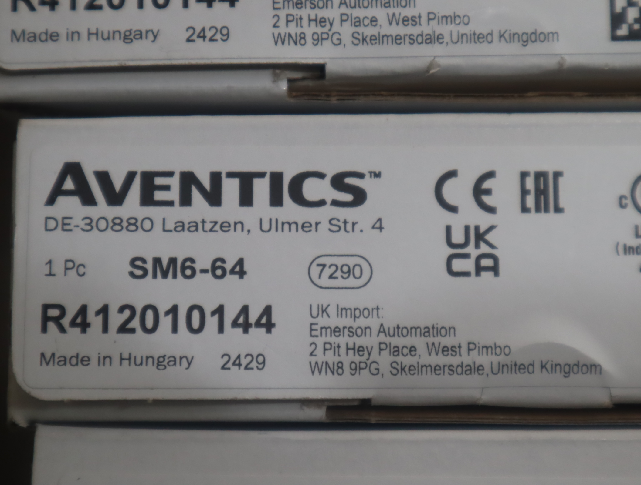 R412010144 SM6-64 德国安沃驰AVENTICS气动阀R412010144 SM6-64 