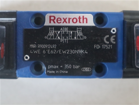 4WE6E6X/EW230N9K4 R900912492 德国力士乐REXROTH电磁阀