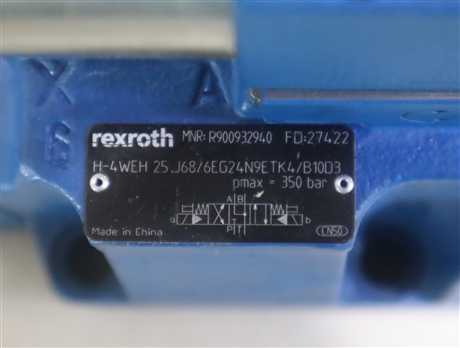 力士乐REXROTH H-4WEH25J6X/6EG24N9ETK4/B10D3 R900932940 电液阀