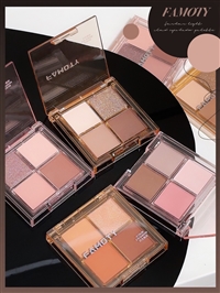 浅云四色眼影 碎钻闪亮丝绒感眼妆 出口产品FDA