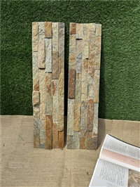 打卡点装饰 锈石英页岩文化石 虎皮石碎拼石 黄木纹板岩冰裂纹