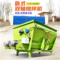 牧场tmr日粮制备机 带轮移动混料车 牛羊饲料搅拌机