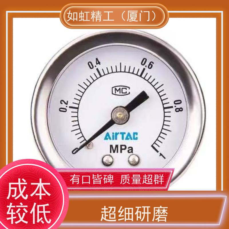 亚德客气动压力表F-GS/GF/GU40 50 60-10M面板/嵌入式气压表kgf/m