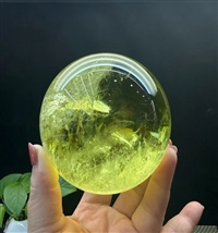 黄色水晶球摆件 熔炼石球 开业乔迁礼品