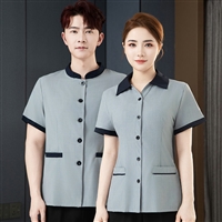 物业服装定制 物业保洁服短袖 棉麻服 企业工装定制 来样来图logo
