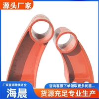 桥梁护栏支架 防撞牛角形支架构件 钢板焊接护栏立柱 铸铁座 海晨