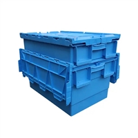 定制型pe器材周转箱国产PE材质400*600*450mm灰色单开门带防尘盖