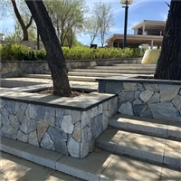 古典园林 蓝石英乱形文化石 宝石蓝背景墙碎拼石 墙面贴片石