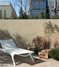 欧式风 迪奥米黄莱姆石 白色洞石大理石 罗曼米黄皮革面