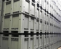 适配1210川字九脚托物流卡板周转箱PE塑料折叠式集装箱重型物流箱