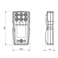 便携复合式 气体探测器含外置泵 型号：BTQ-YA-C100FTLM