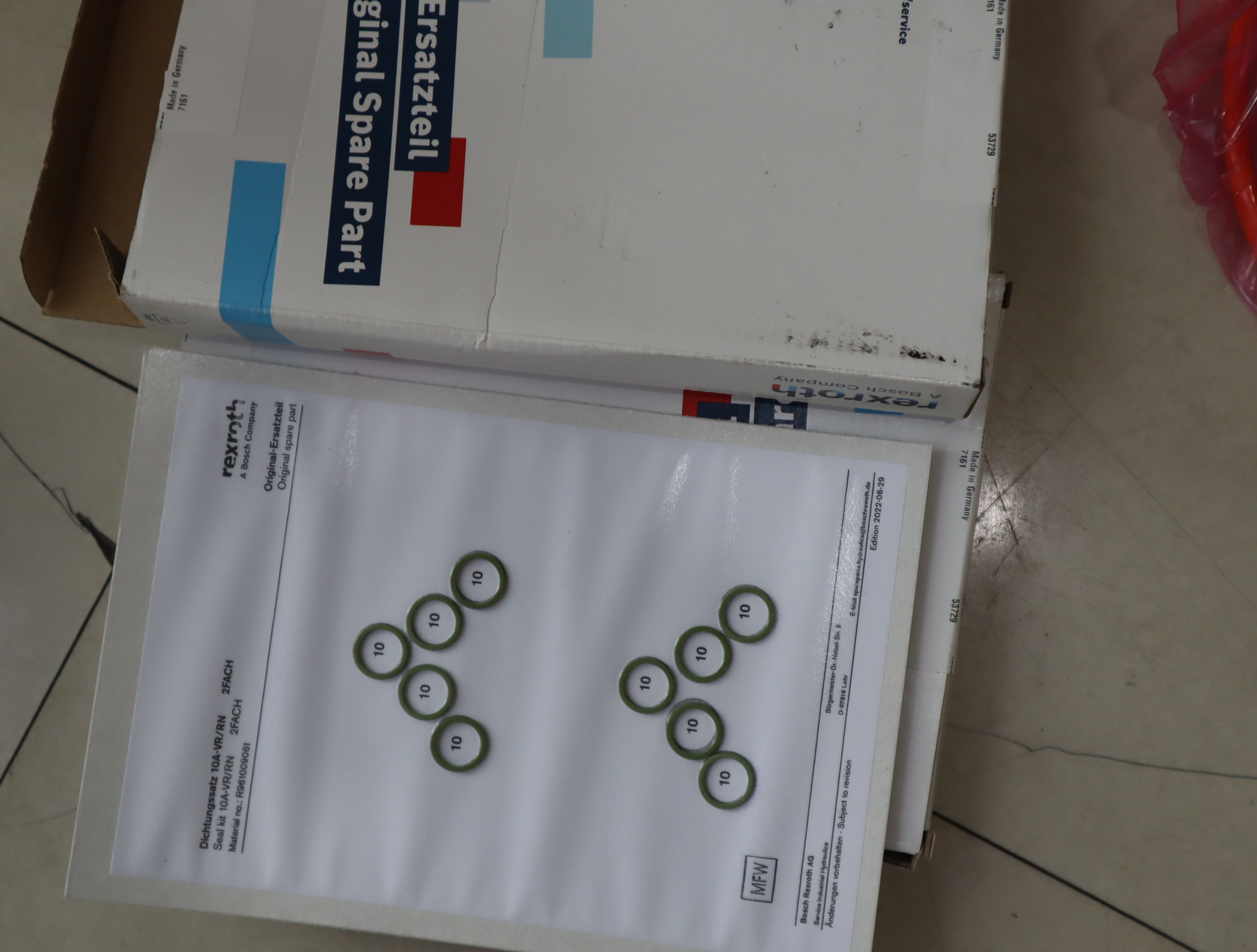 R961009061 DICHTUNGSSATZ 10A-VR/RN 2FACH 力士乐REXROTH密封