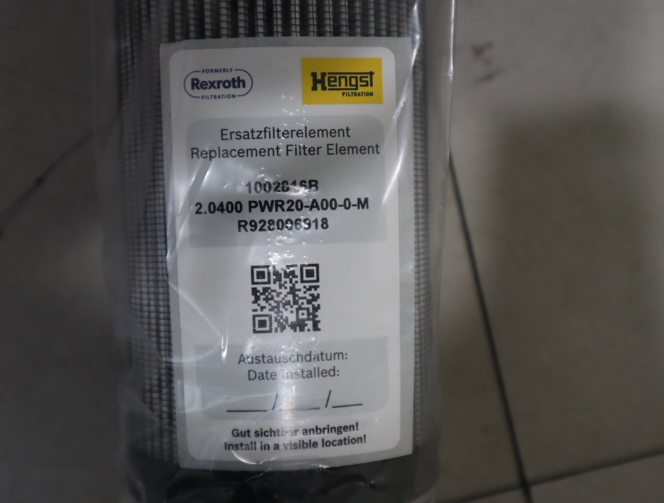 R928006918 2.0400 PWR20-A00-0-M 1002816B 汉格斯特HENGST