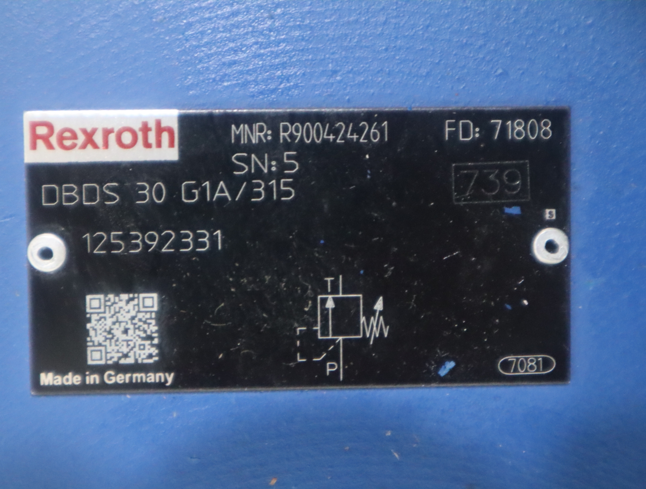 R900424261 DBDS30G1A/315 DBDS30G1X/315 力士乐REXROTH溢流阀