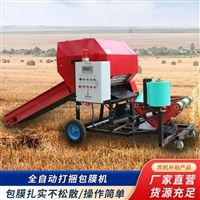 养殖场草料打包机 550型饲草缠膜机 稻草粉碎打草机