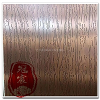 新疆304蚀刻红铜色不锈钢板 304 201彩色花纹 拉丝香槟金蚀刻板