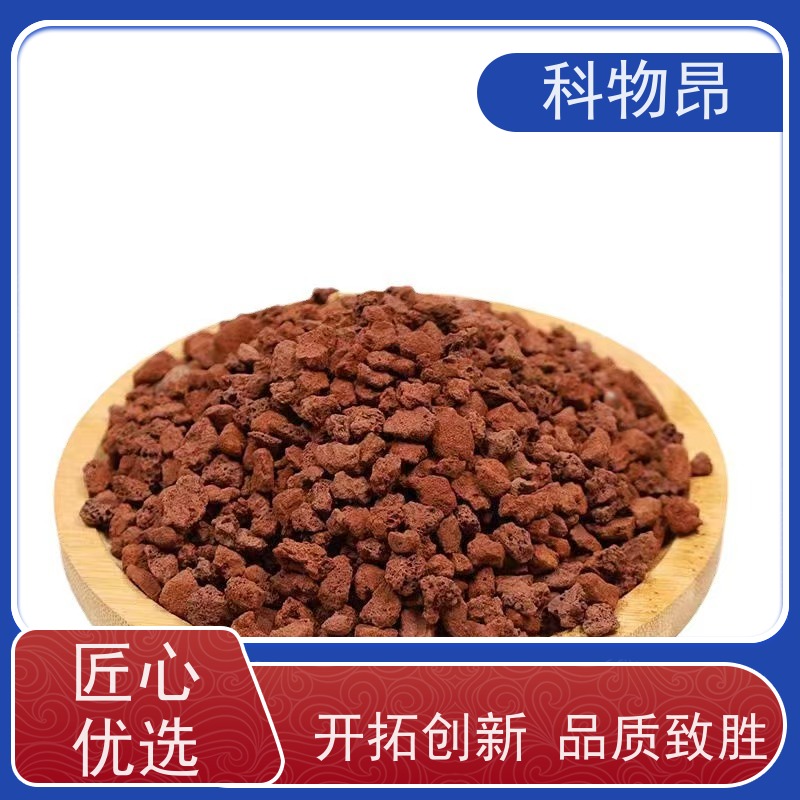 科物昂 河道治理 火山岩花卉铺面石 颜色黑、红 颜色鲜艳