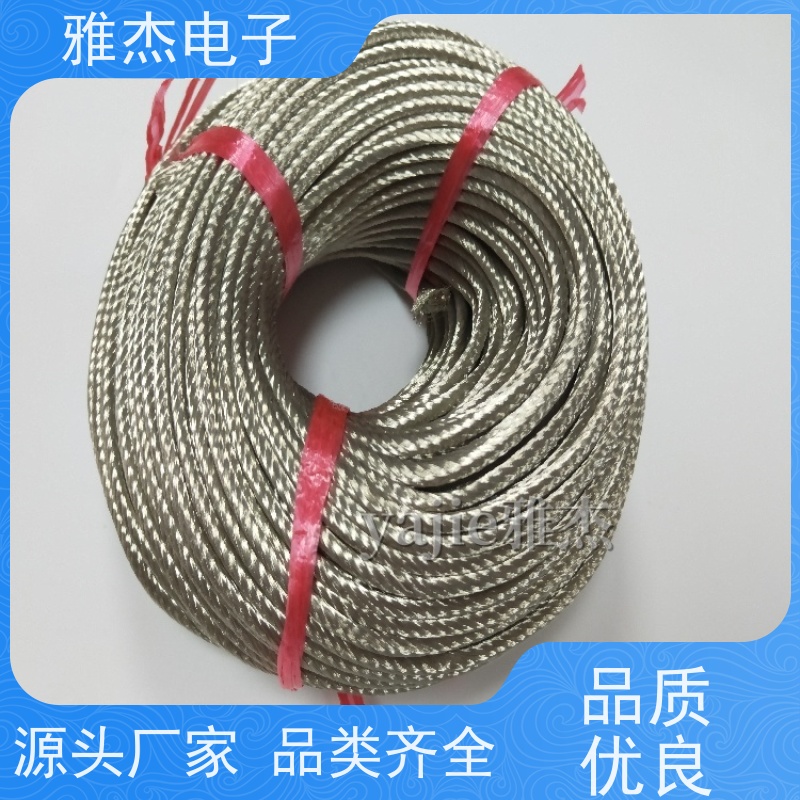 雅杰圆形编织线软连接 大电流扩散焊电刷线 导电带编制铜软铜带