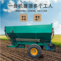 车载三轮省工饲喂车 牵引式撒肥车图片 加厚箱体扬粪车