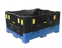 物流装卸全新料围板箱配套顶盖塑料托盘运输围板开窗彩色印刷PP箱