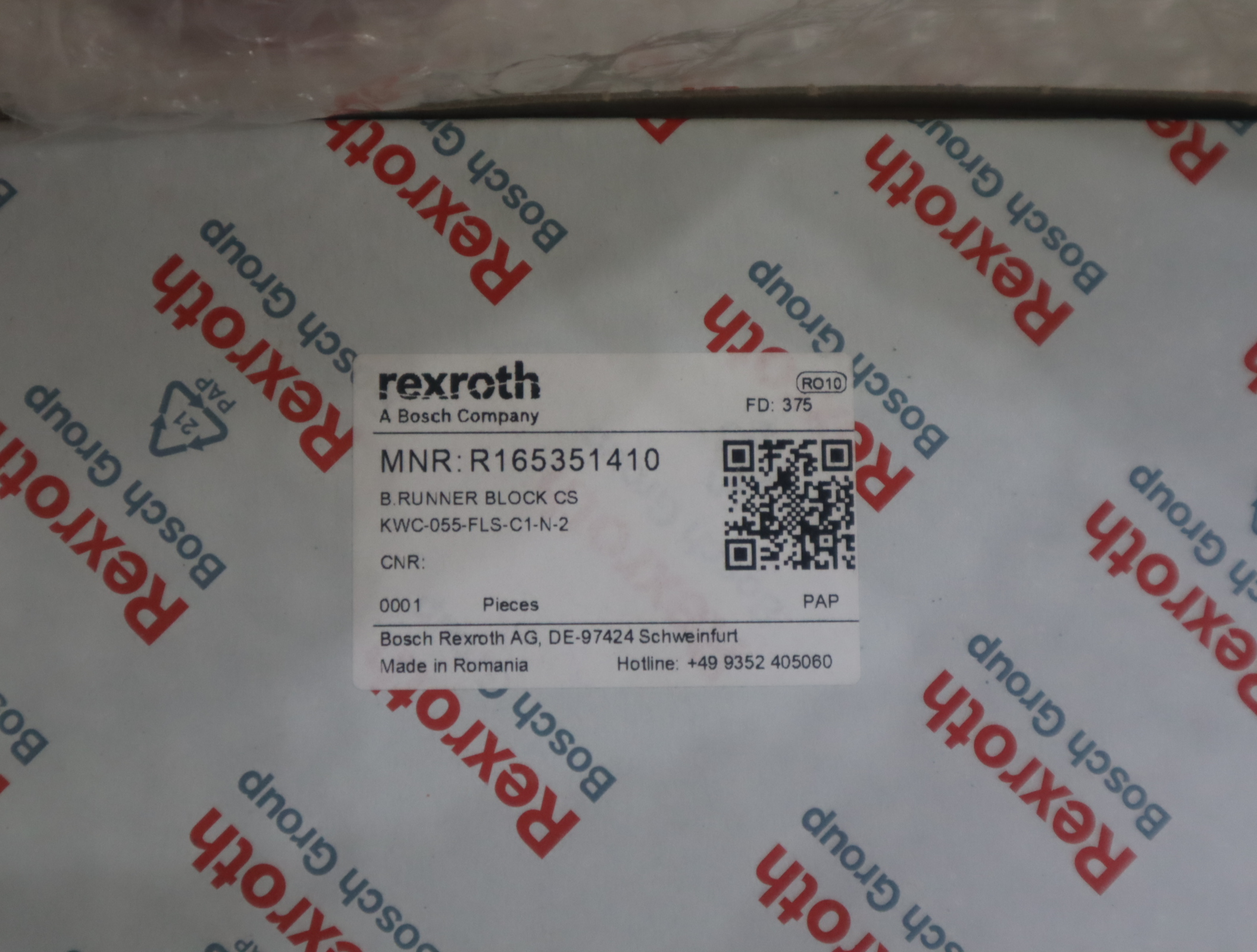 R165351410 KWC-055-FLS-C1-N-2 德国力士乐REXROTH滑块导轨