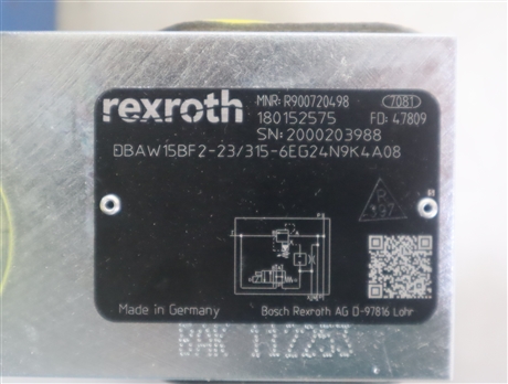 R900720498 DBAW15BF2-22/315-6EG24N9K4A08 Rexroth力士乐溢流阀