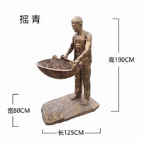 制茶工艺流程雕塑 玻璃钢制茶人物雕塑定制
