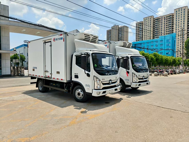 福田奥铃青春版4.2米蓝牌冷藏车 可加装液压尾板