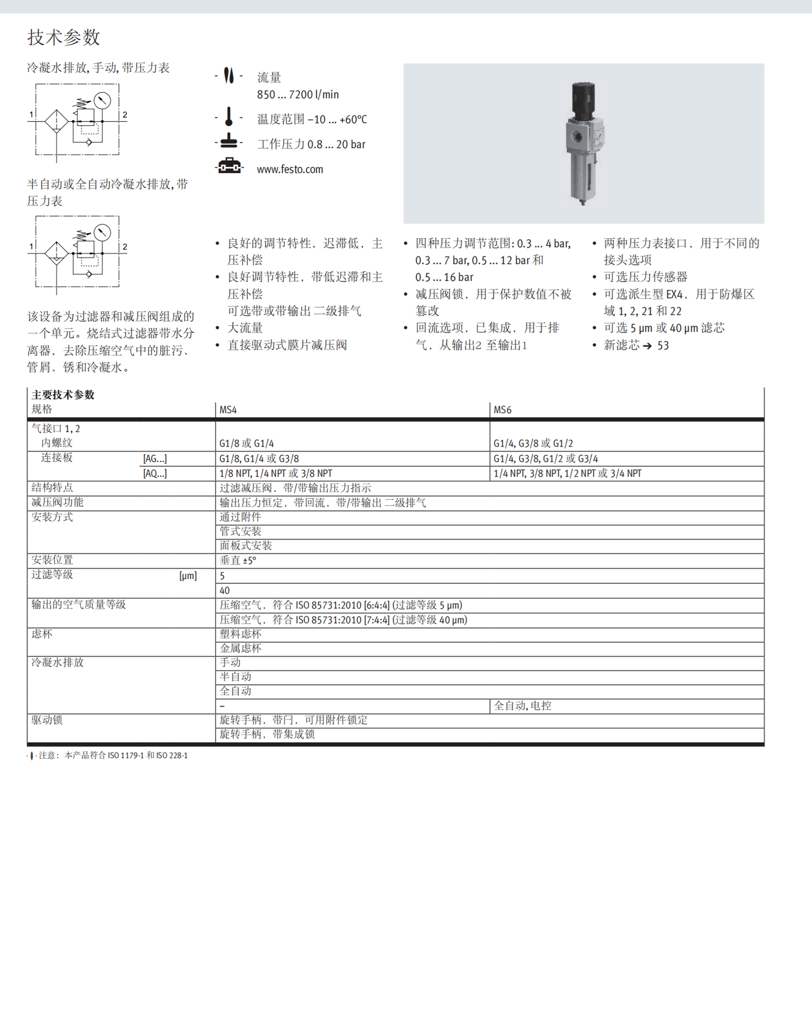 LFR-3/8-D-MIDI-A-MPA 全新德国FESTO活性炭过滤器 