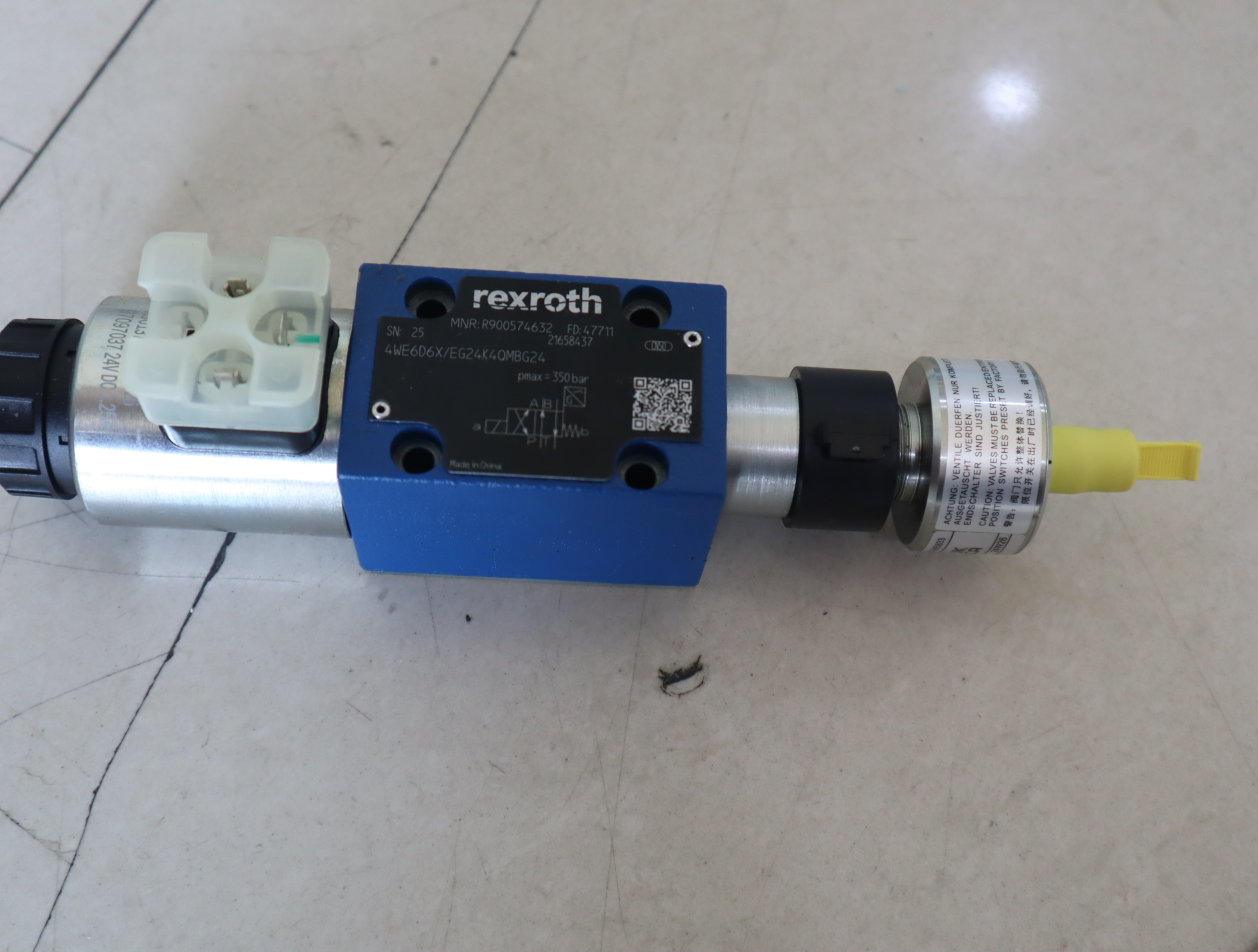 R900574632 4WE6D6X/EG24K4QMBG24 德国力士乐REXROTH电磁阀