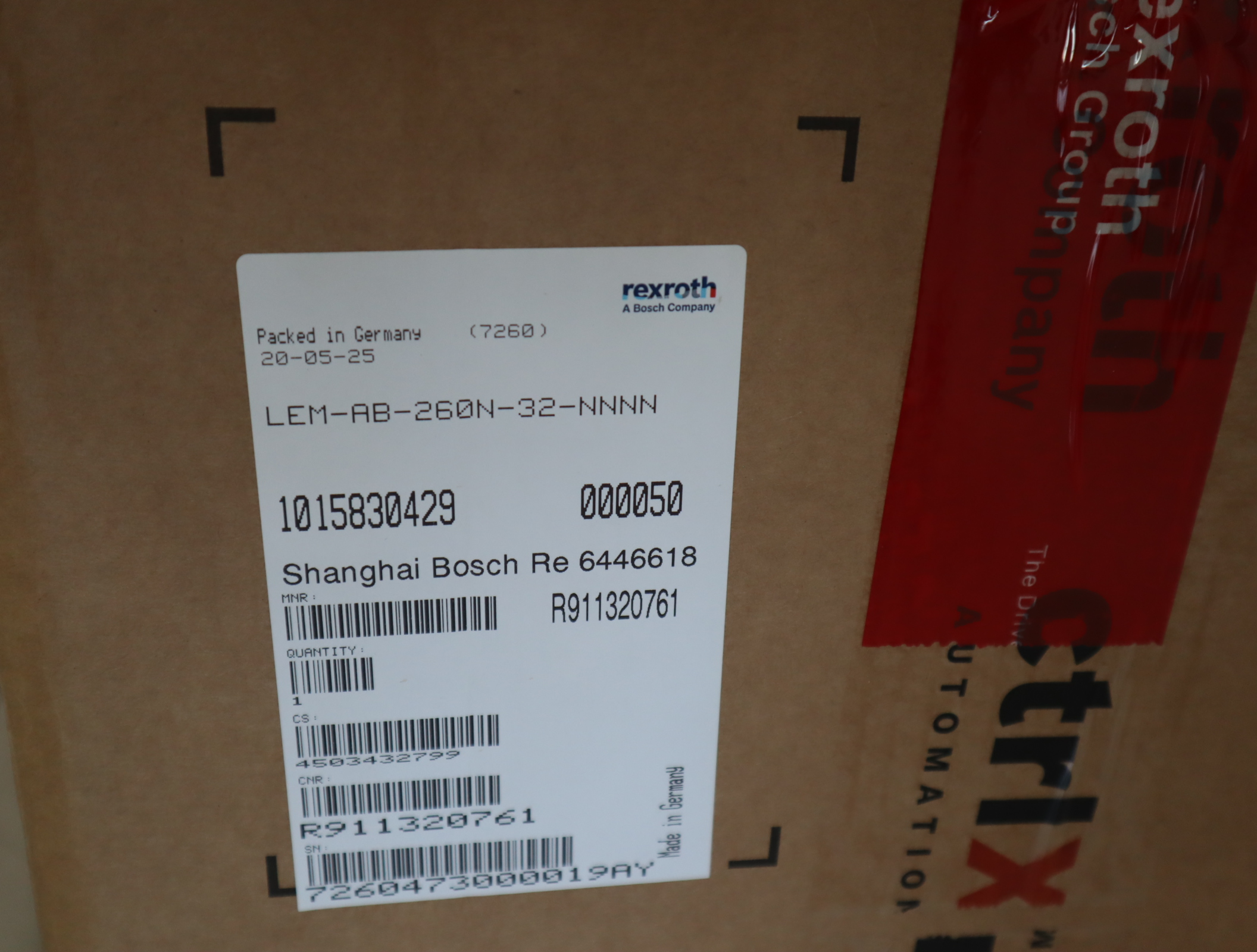 R911320761 LEM-AB-260N-32-NNNN 德国力士乐REXROTH驱动器风扇