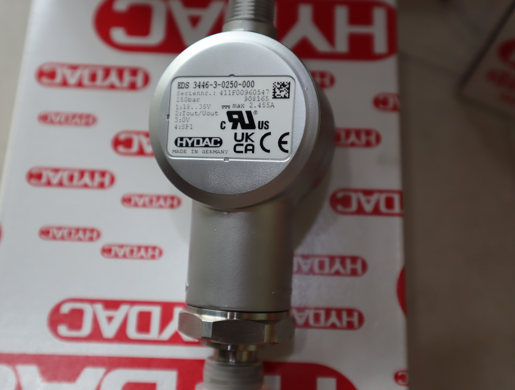 EDS 3446-3-0250-000 908165 德国贺德克HYDAC压力温度传感器