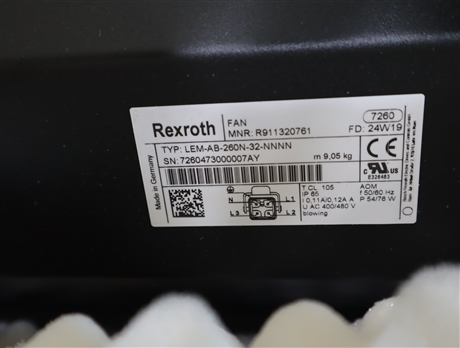 R911320761 LEM-AB-260N-32-NNNN 德国力士乐REXROTH驱动器风扇