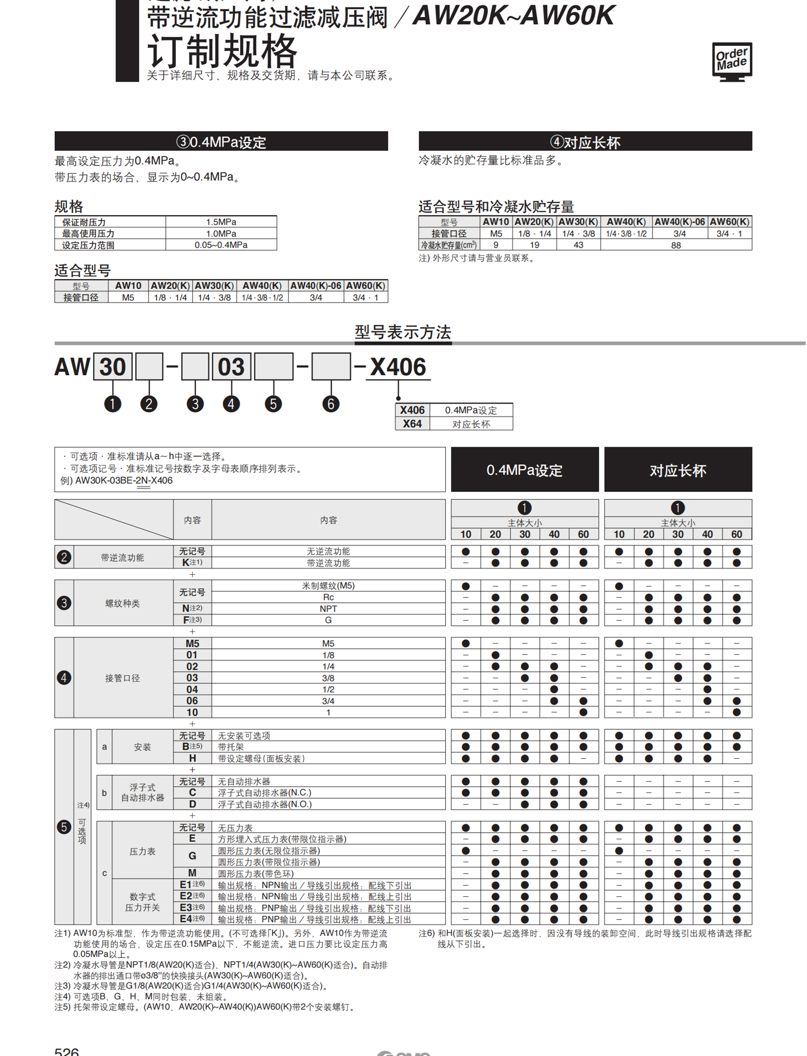  日本SMC三联件安装资料 AC40-04CM-B