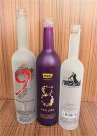 玻璃酒瓶厂家-磨砂玻璃米酒瓶