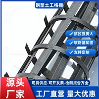 50kN/m 单向钢塑土工格栅 软土地基加固焊接格栅 高速公路桥台专用