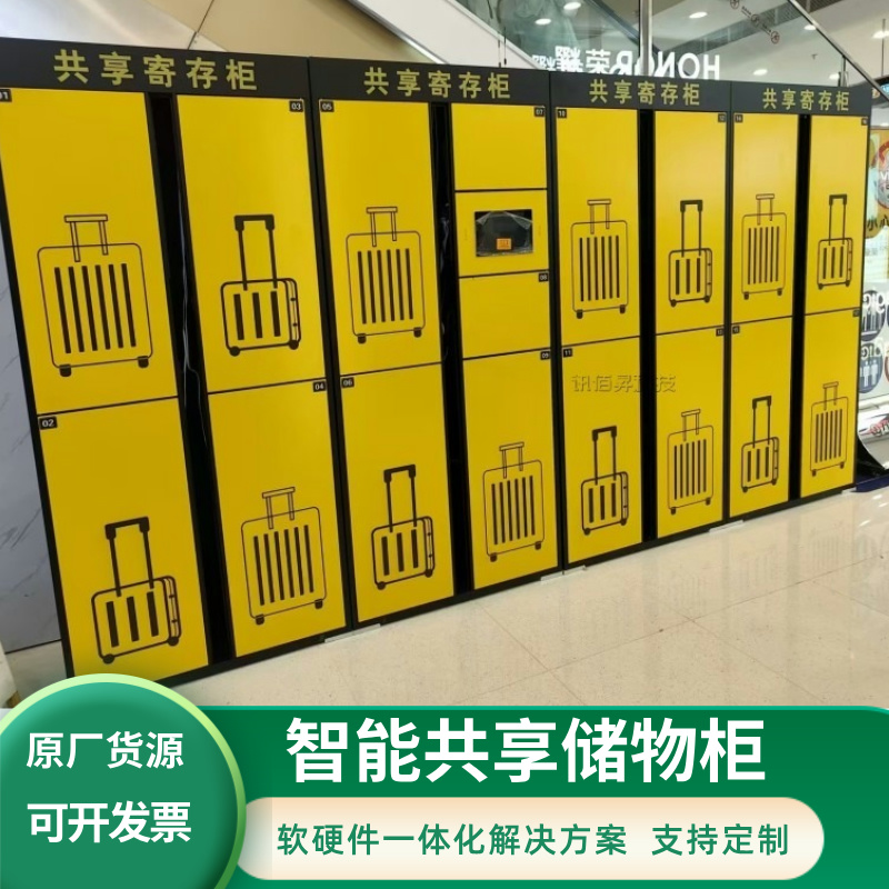 车站行李寄存柜微信扫码收费联网工厂储物柜景区酒店物品暂存柜