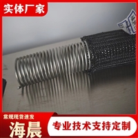 渗水弹簧钢管镀锌 304H 螺旋裹丝透水 沥青预埋弹簧渗水管 海晨