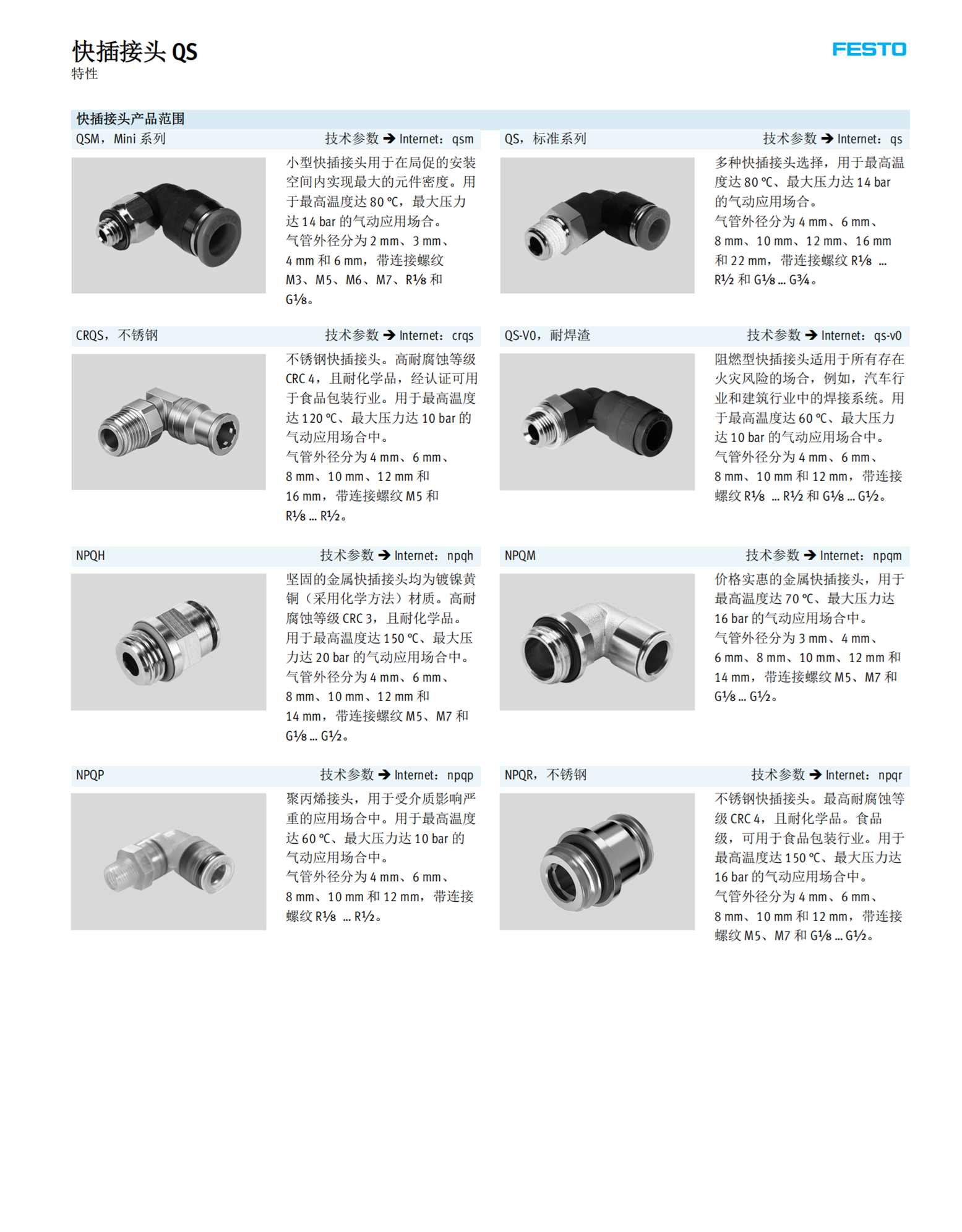 德国FESTO费斯托186124不锈钢接头QSL-G3/8-12