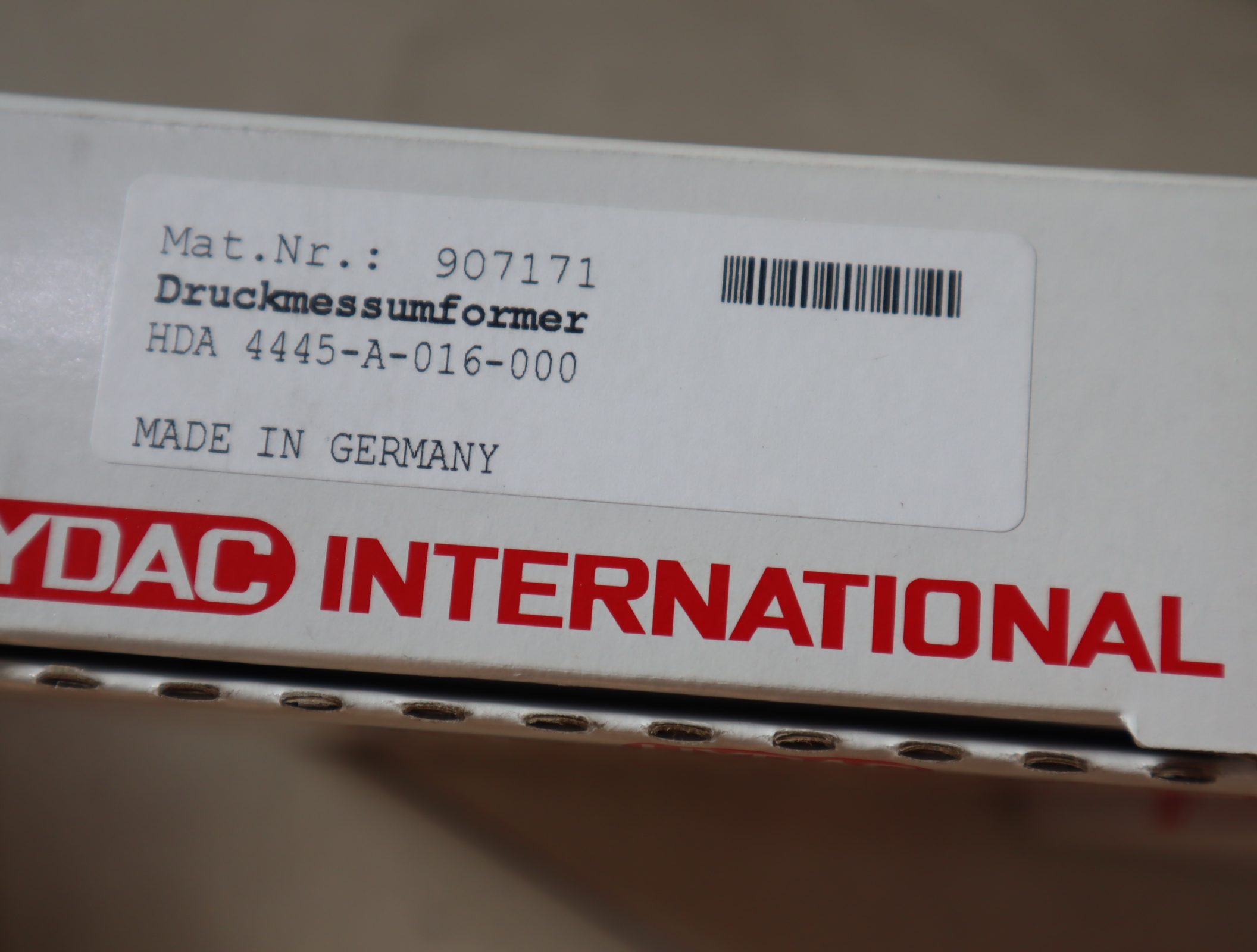 HDA 4445-A-016-000 907171 贺德克HYDAC压力传感器