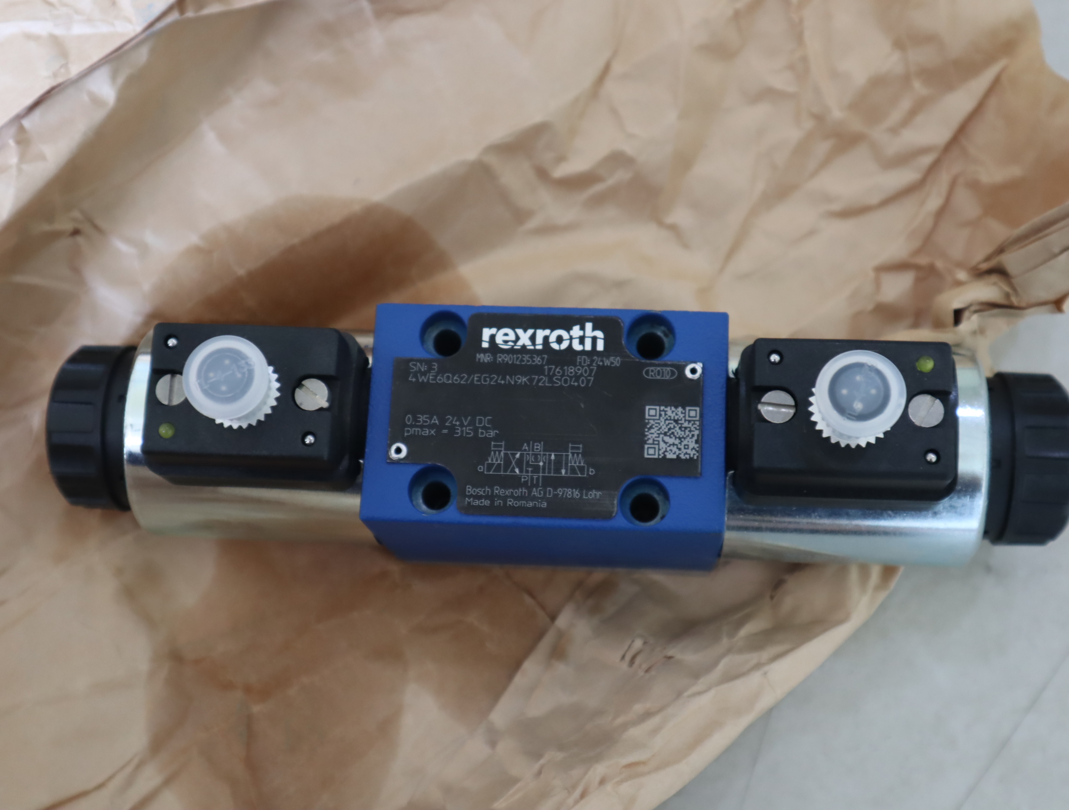 R901235367 4WE6Q62/EG24N9K72LSO407 德国力士乐REXROTH电磁阀