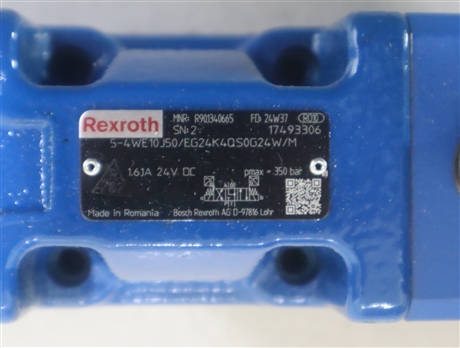 R901340665 5-4WE10J50/EG24K4QS0G24W/M 德国力士乐REXROTH电磁阀