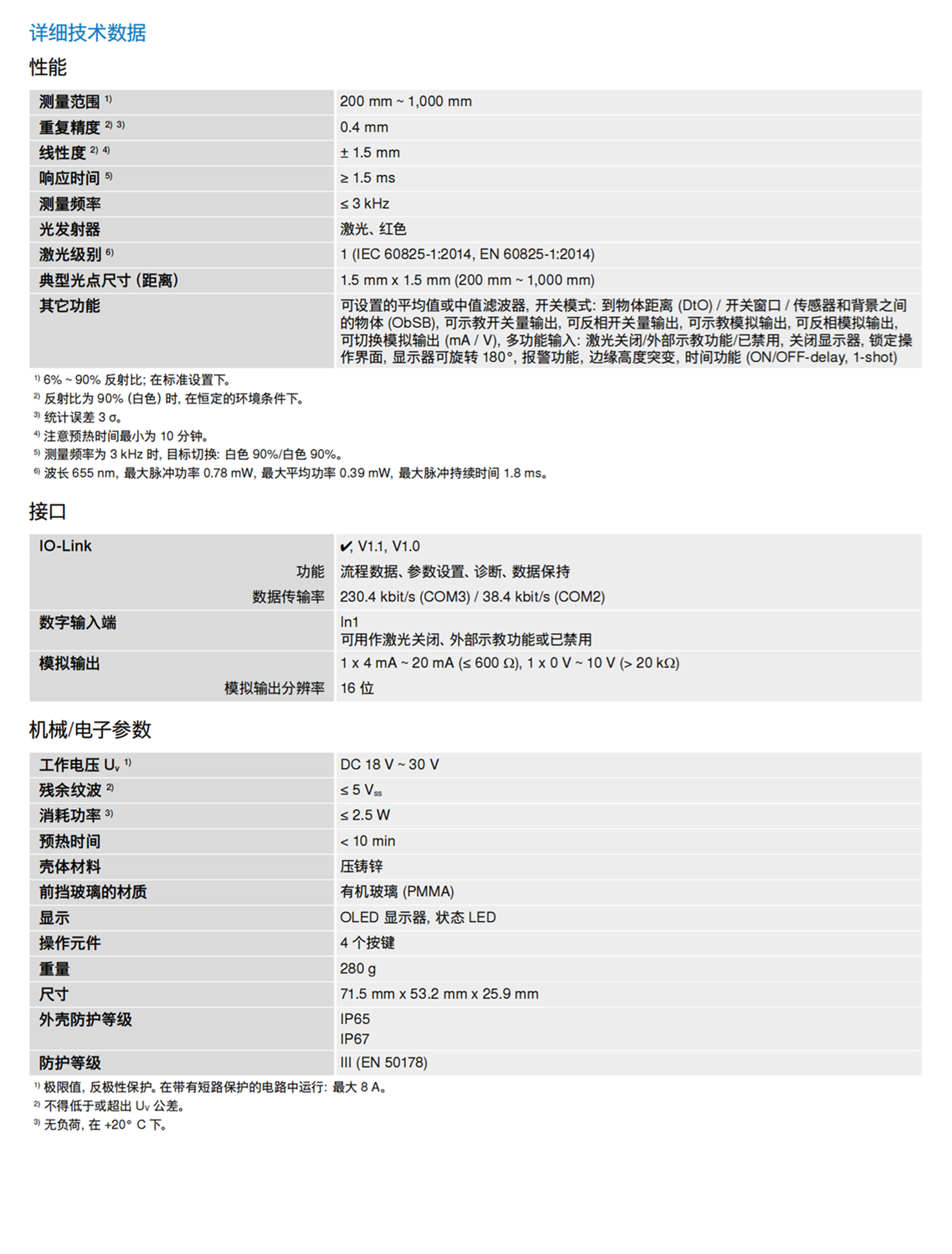 施克GE6-P7111传感器GS6-D7311  