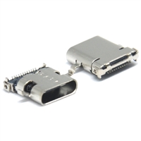 TYPE-C 24P母座沉板前插后貼L 10.0 type c單殼usb母座連接器