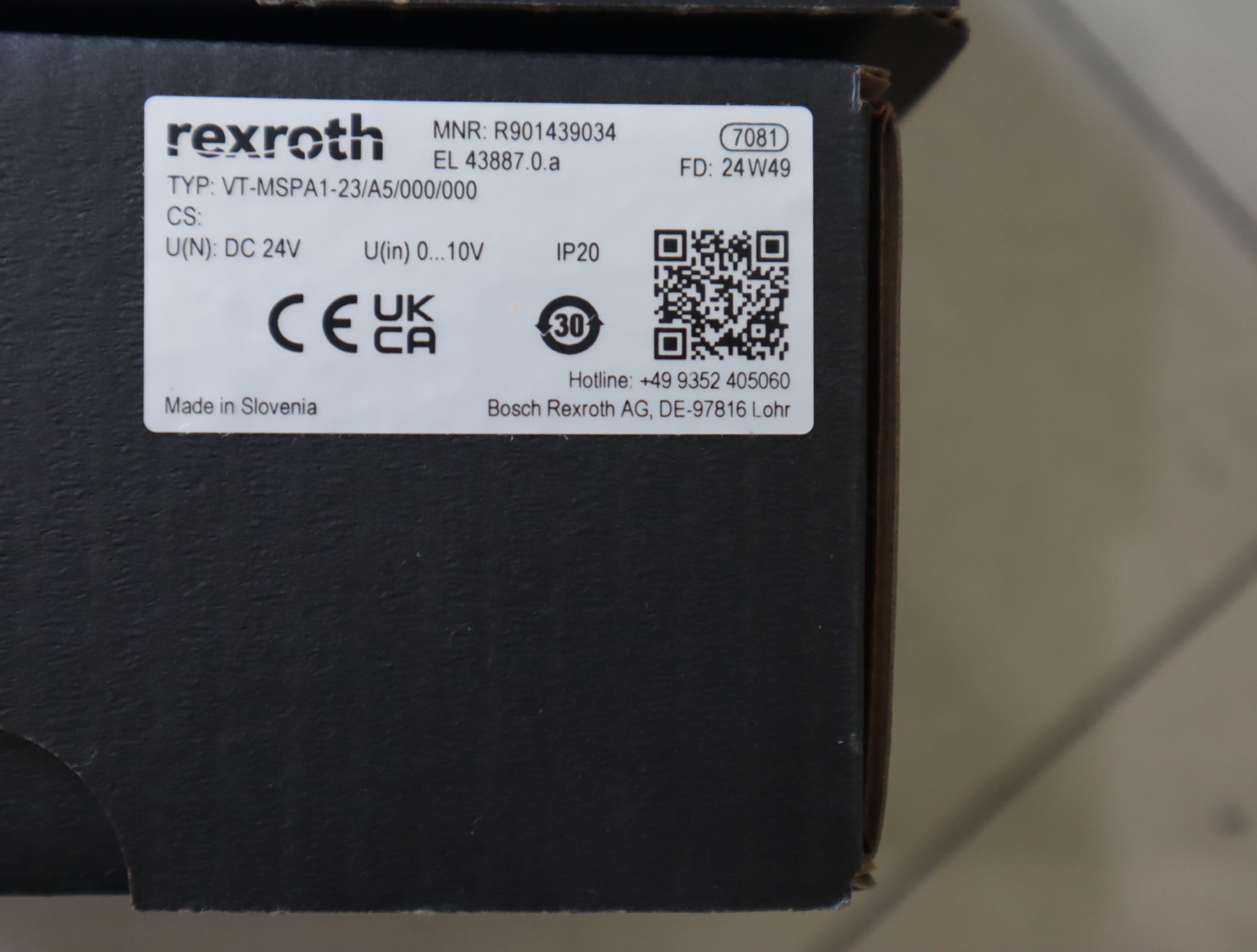 力士乐REXROTH放大板R901439034 VT-MSPA1-20/A5/000/000
