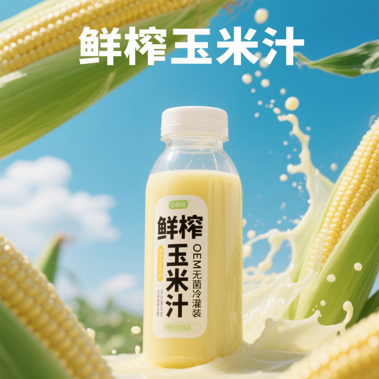 鲜榨玉米汁谷物饮品无菌冷灌装代加工