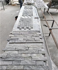 书桌墙面 太行灰水泥文化石 杂色蘑菇石 灰色背景墙碎拼石