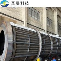 废旧锂电池碎料回转窑热解冷却系统2000kg/h